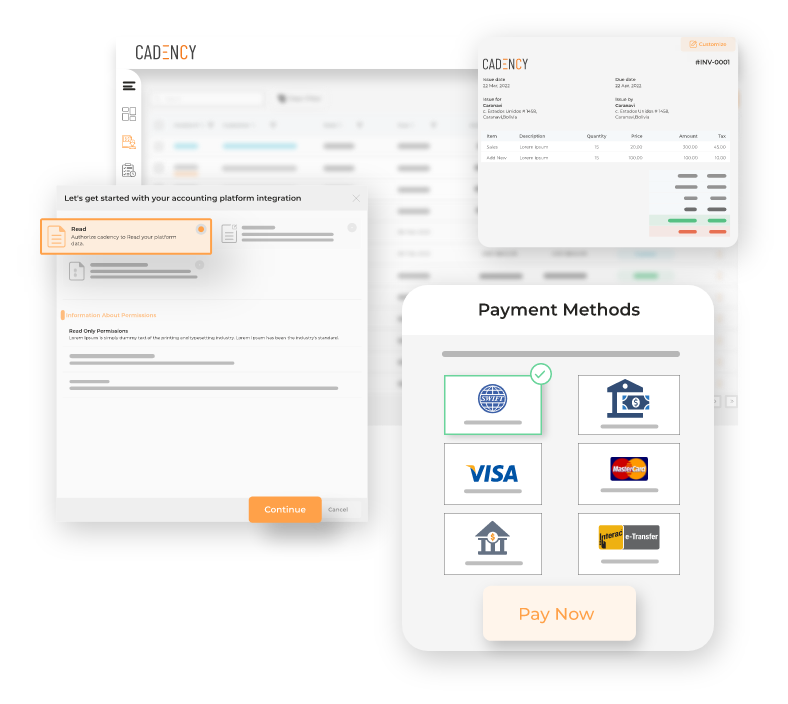Customer data, invoicing data, and payments all in one place.