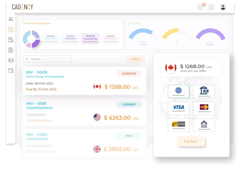Cadency Automate Invoicing User-Interface